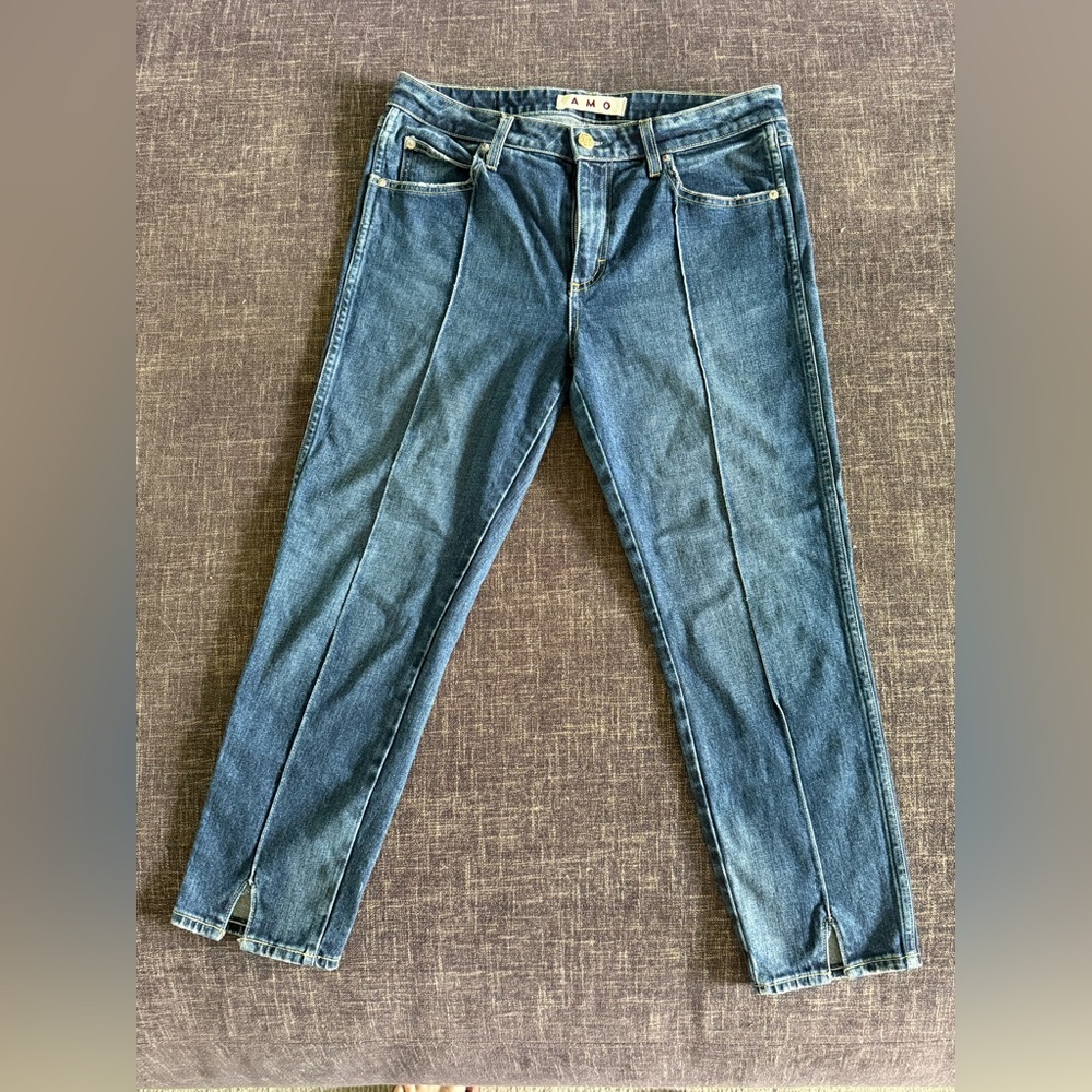 AMO Women's Blue Ankle Jeans - Pixie Charish